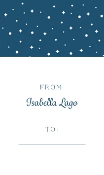Holidays Stars Gift Tag