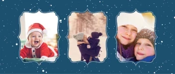 Snowing Quatrefoil Frame