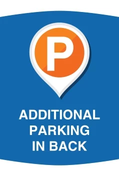 Parking In Back Sign