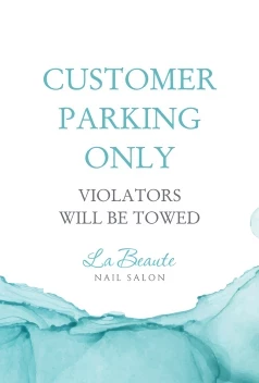 Watercolor Parking Sign