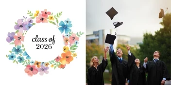 Floral Graduation Wreath