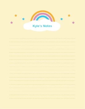 Rainbow Stars Notes