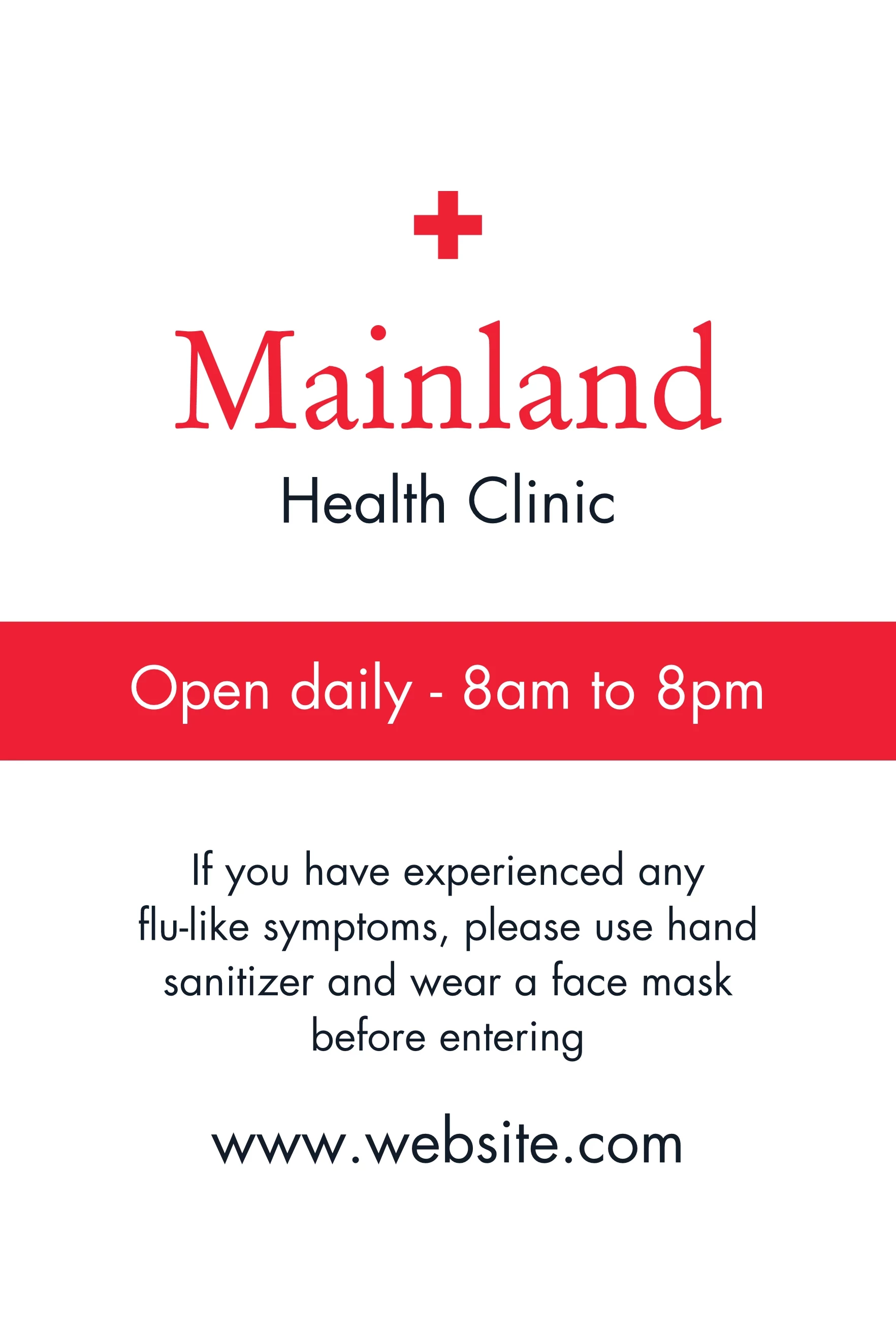Health Clinic Hours