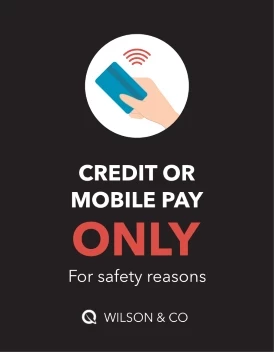 Credit Or Mobile Pay Only