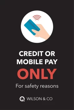 Credit or Mobile Pay Only