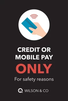 Credit or Mobile Pay Only