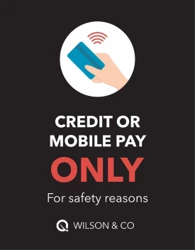 Credit or Mobile Pay Only