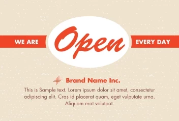 Open For Business Vintage