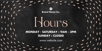 Operating Hours Spa Chalkboard
