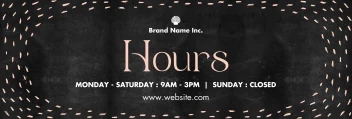 Operating Hours Spa Chalkboard