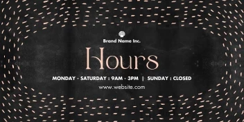 Operating Hours Spa Chalkboard