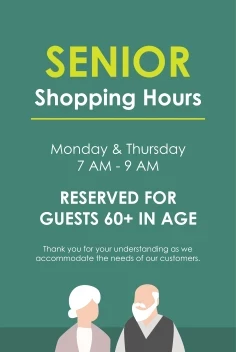 Senior Shopping Hours