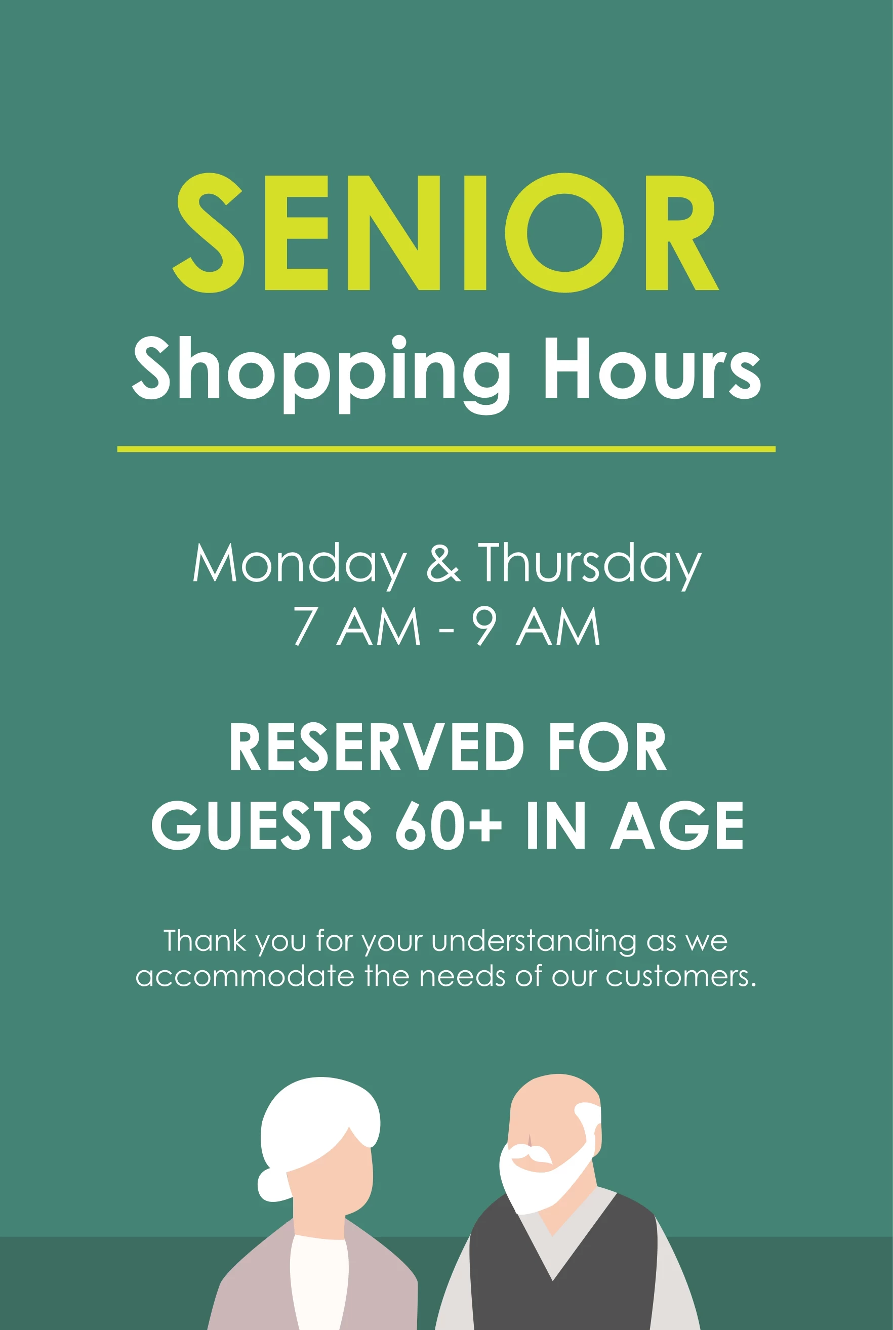 Senior Shopping Hours