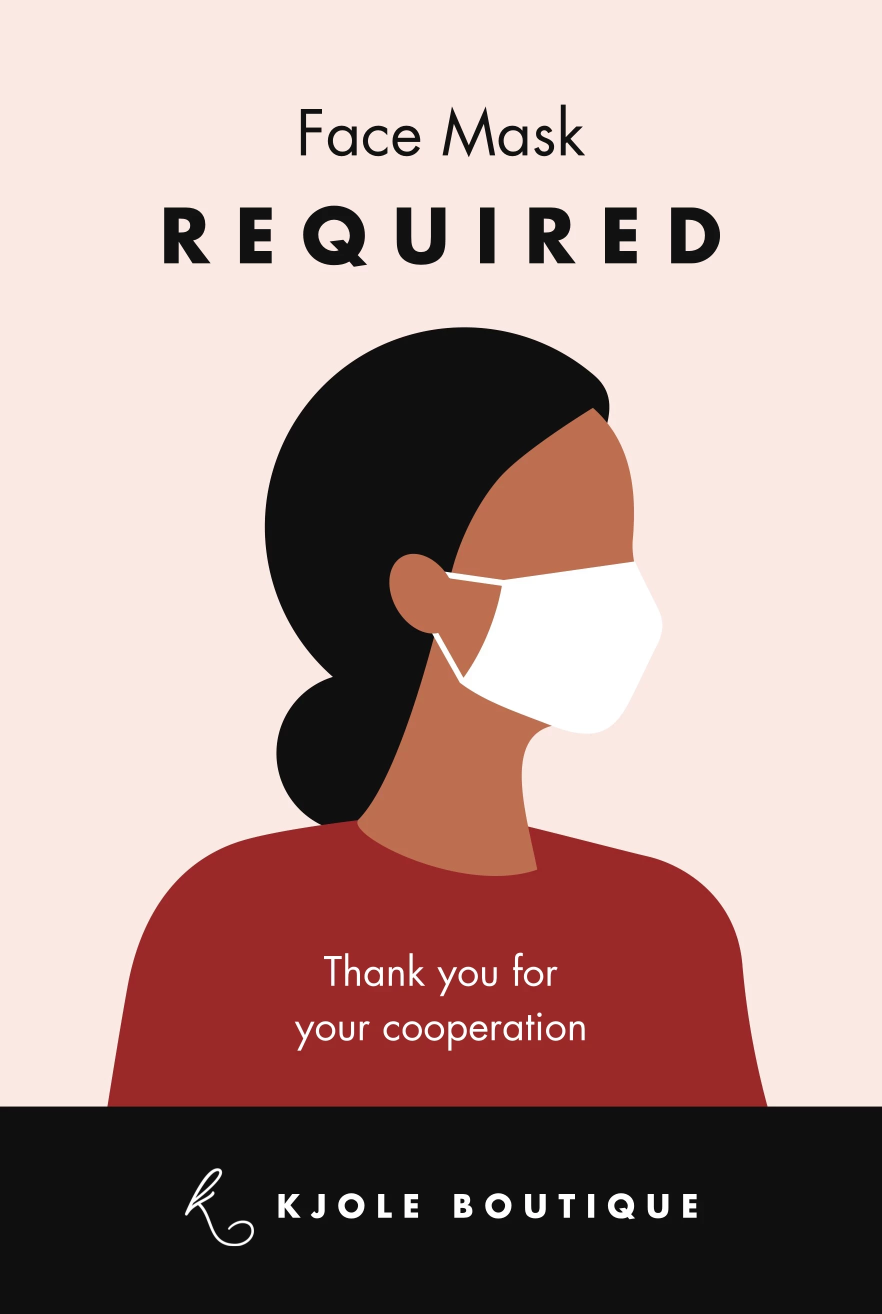 Mask Required Lady
