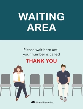 Waiting Area Signage