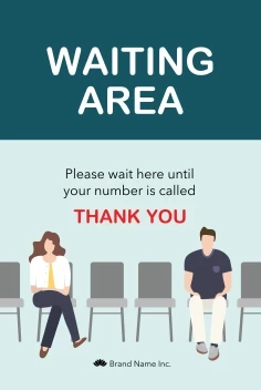 Waiting Area Signage