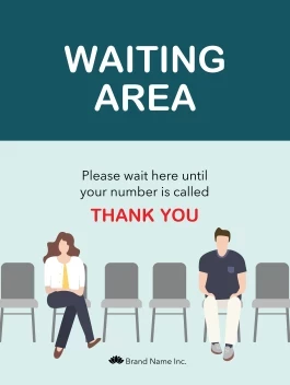 Waiting Area Signage