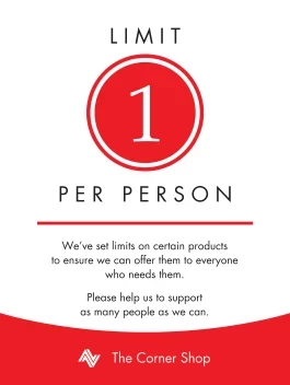 Limit One Per Person