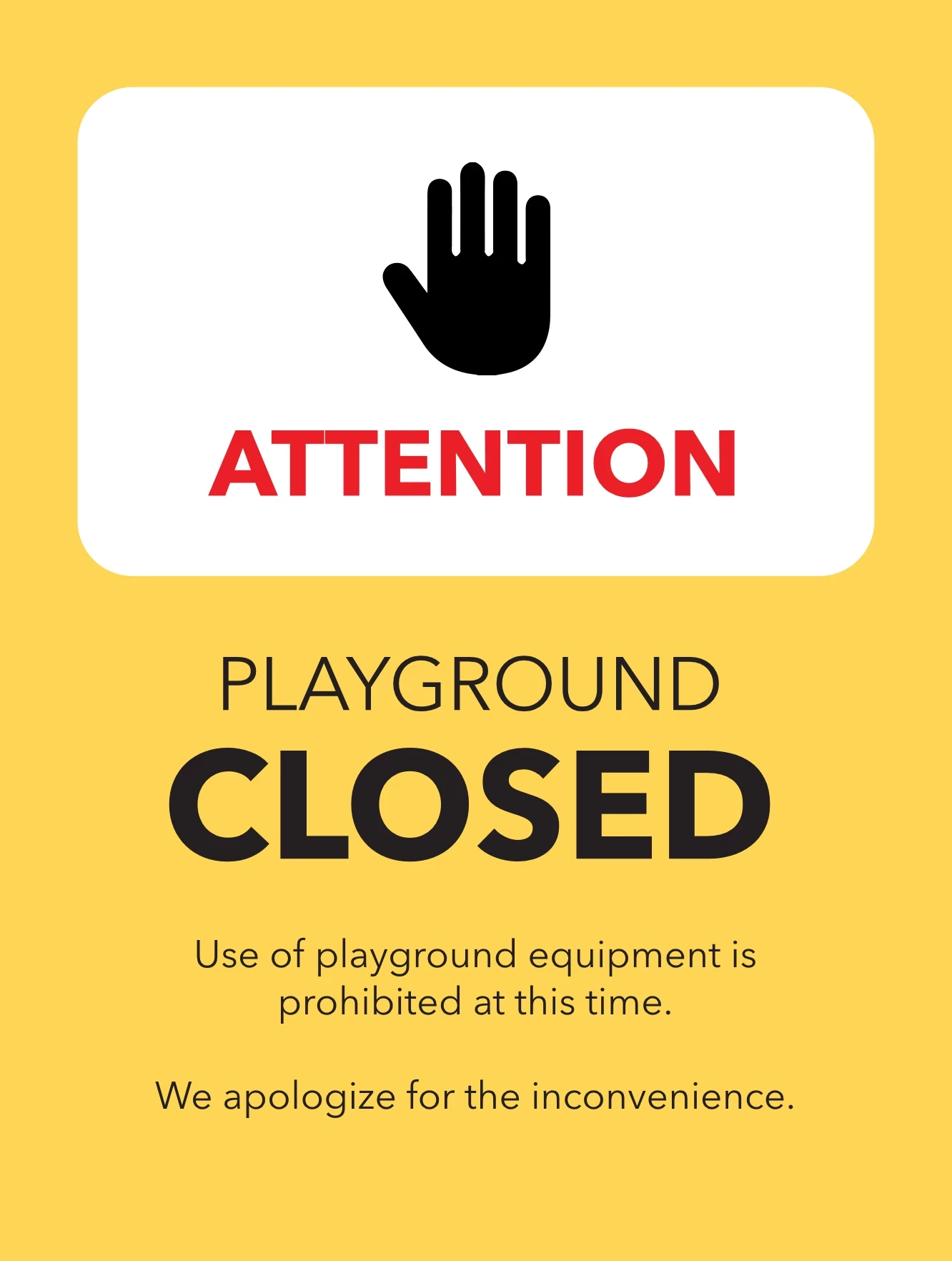 Playground Closed