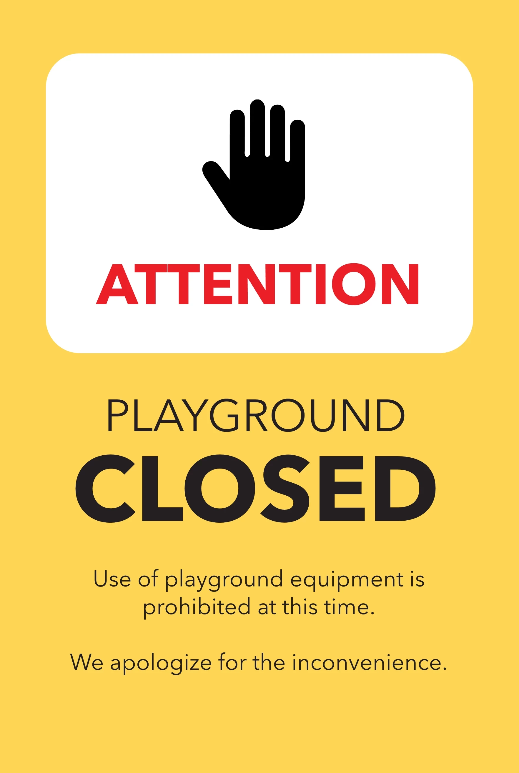 Playground Closed
