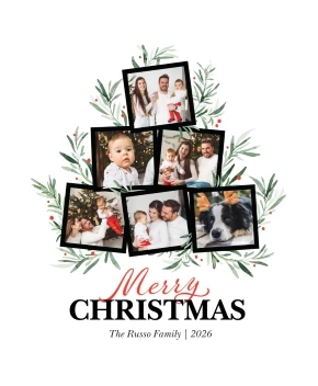 Merry Christmas Tree Collage