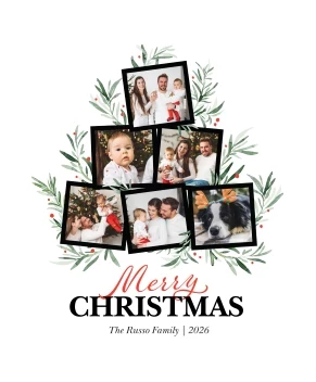 Merry Christmas Tree Collage