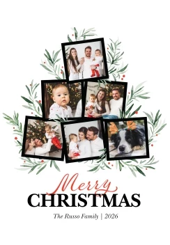 Merry Christmas Tree Collage