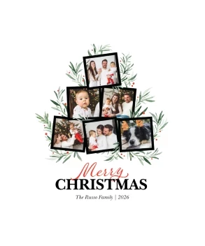 Merry Christmas Tree Collage