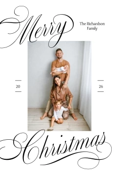 Traditional Script Merry Christmas