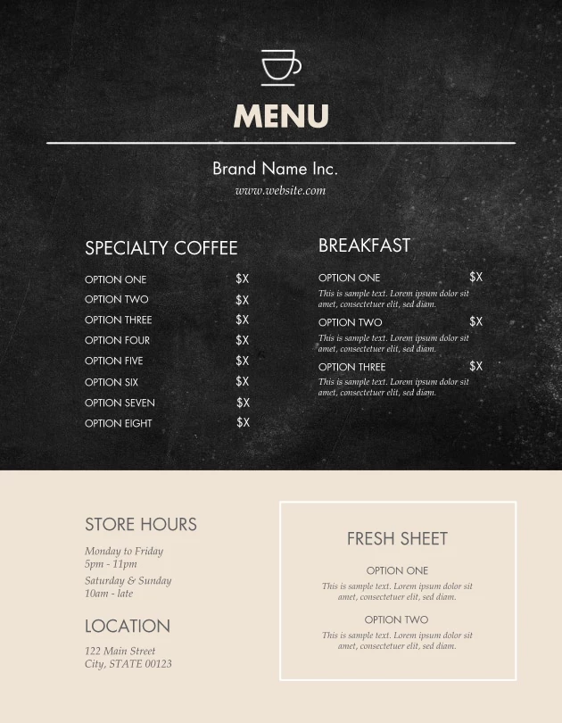 Coffee Chalkboard