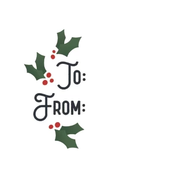 Holly Gift Tag