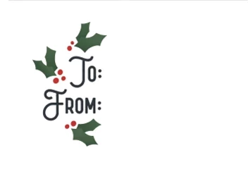 Holly Gift Tag