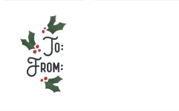 Holly Gift Tag