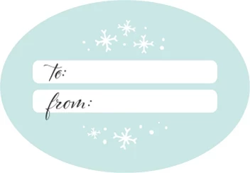 Snowy Holiday Label
