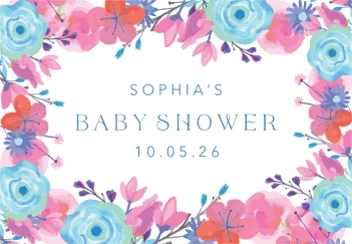 Floral Frame Baby Shower
