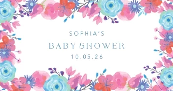 Floral Frame Baby Shower