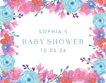 Floral Frame Baby Shower