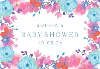 Floral Frame Baby Shower