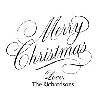 Traditional Script Merry Christmas