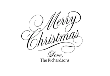 Traditional Script Merry Christmas