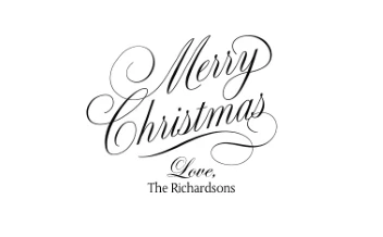 Traditional Script Merry Christmas