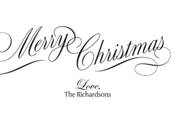 Traditional Script Merry Christmas