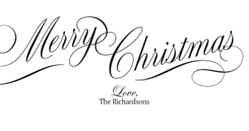 Traditional Script Merry Christmas