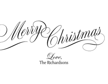 Traditional Script Merry Christmas