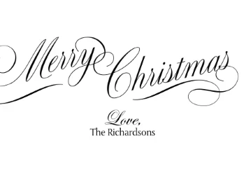 Traditional Script Merry Christmas