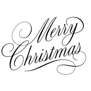 Traditional Script Merry Christmas