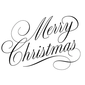 Traditional Script Merry Christmas