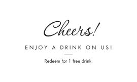 Modern Script Drink Ticket