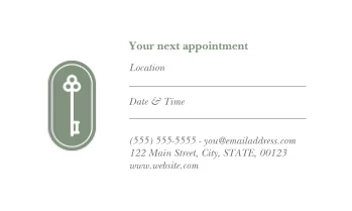 Elegant Key Appointment Card