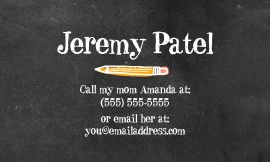 Chalkboard Social Card